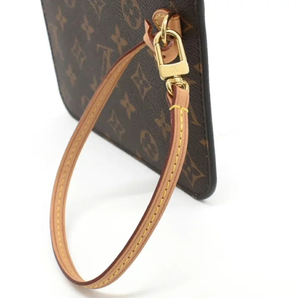 Authentic Louis Vuitton Neverfull PM pink pivone pouch monogram